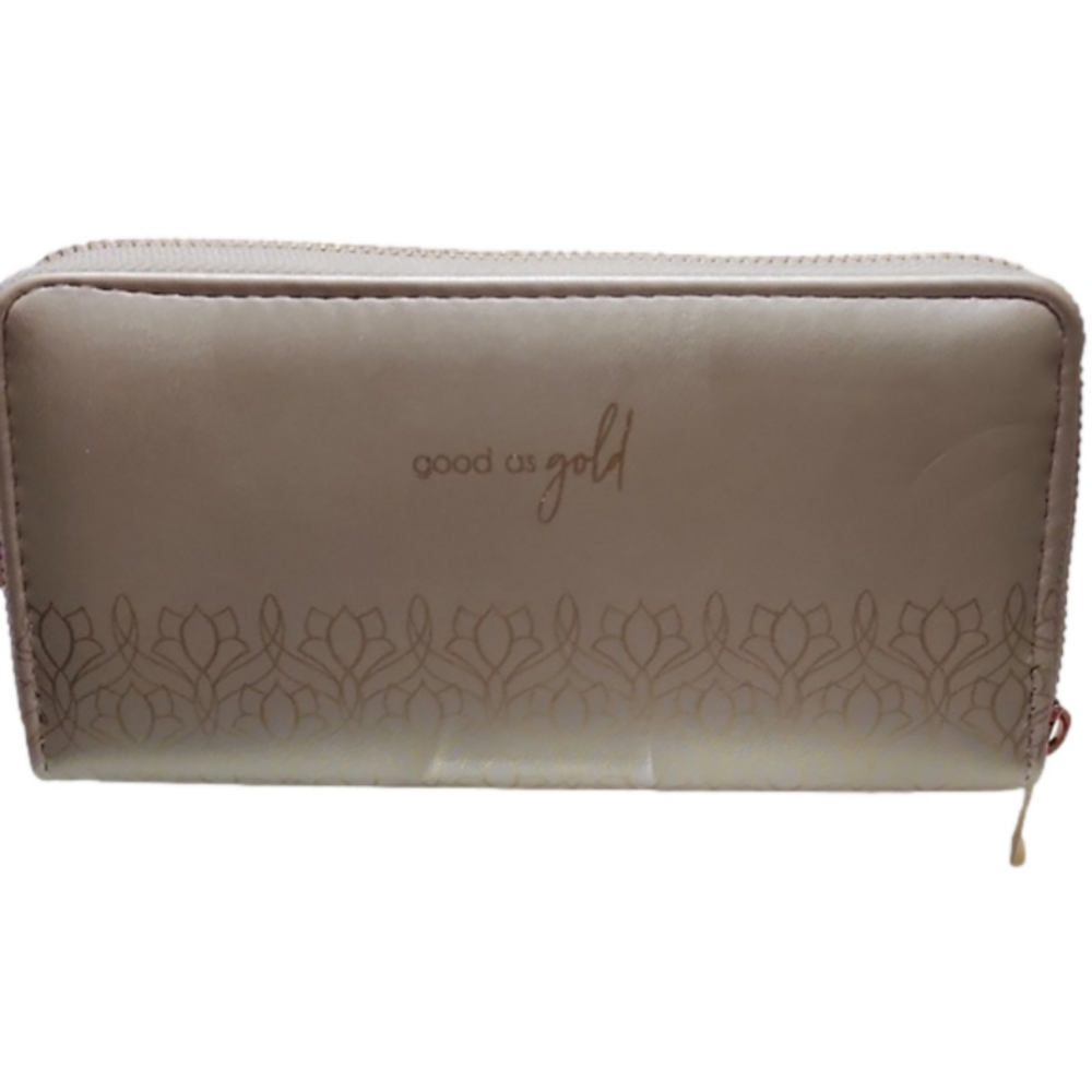 WALLET- "GOOD AS GOLD" PEARL SHIMMER COLOR WALLET -NWT